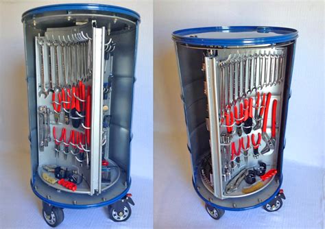 metal drum tool box|steel drum barrel toolbox.